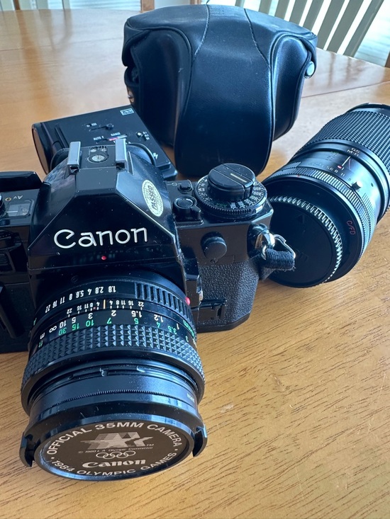 Canon Other - Canon A-1 35mm SLR Film Camera with Lenses & Vivitar RL 2850 Flash